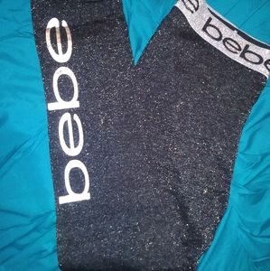 Size S Black & Silver Bebe Sleep Pants BNWOT